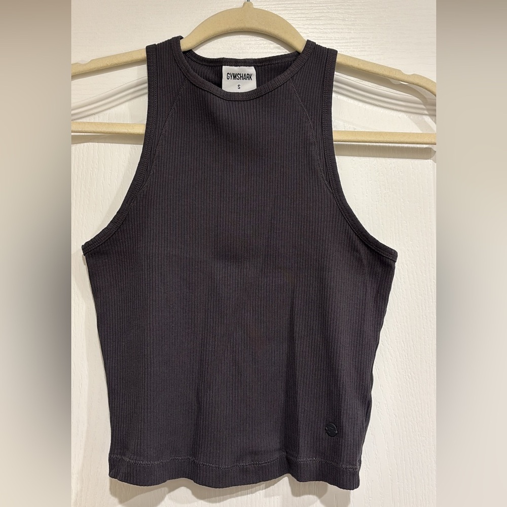 Gymshark Women's Charcoal Ribbed Tank Top